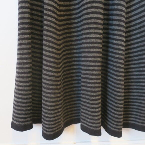ZARA KNIT SWEATER DRESS turtleneck stripe midi stretch M office cozy minimalist - Picture 6 of 10